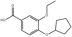 4-(cyclopentyloxy)-3-ethoxybenzoic acid 结构式