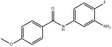 N-(3-氨基-4-氟苯基)-4-甲氧基苯甲酰胺 结构式