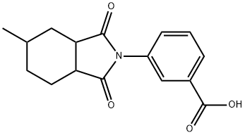 3-(1,3-二氧代-5-甲基-3A,4,5,6,7,7A-六氢异吲哚-2-基)苯甲酸 结构式