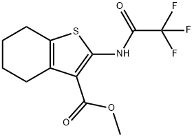 2-(2,2,2-三氟乙烷酰基氨基)-4,5,6,7-四氢-1-苯并噻吩-3-甲酸 结构式