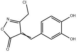 (4E)-3-(chloromethyl)-4-(3,4-dihydroxybenzylidene)isoxazol-5(4H)-one 结构式