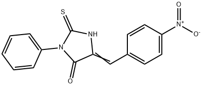 (5E)-2-mercapto-5-(4-nitrobenzylidene)-3-phenyl-3,5-dihydro-4H-imidazol-4-one 结构式