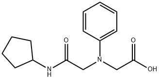 [[2-(cyclopentylamino)-2-oxoethyl](phenyl)amino]acetic acid 结构式