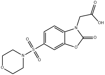 2-(6-吗啉-4-基磺酰基-2-氧代-1,3-苯并恶唑-3-基)乙酸 结构式