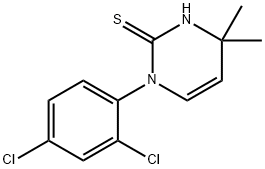 1-(2,4-二氯苯基)-4,4-二甲基-1,4-二氢嘧啶-2-硫醇 结构式