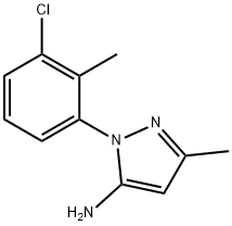 [2-(3-氯-2-甲基-苯基)-5-甲基-吡唑-3-基]胺 结构式