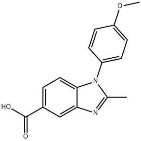 1-(4-甲氧苯基)-2-甲基-5-苯并咪唑羧酸 结构式