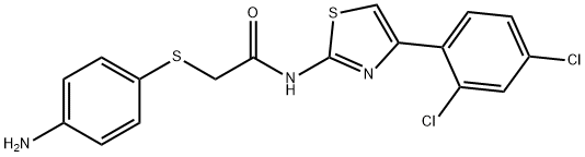 2-[(4-aminophenyl)thio]-N-[4-(2,4-dichlorophenyl)-1,3-thiazol-2-yl]acetamide 结构式