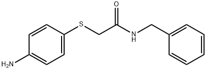 2-[(4-aminophenyl)thio]-N-benzylacetamide 结构式