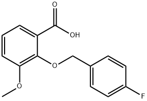 2-(4-氟苄基)氧基-3-甲氧基-苯甲酸 结构式