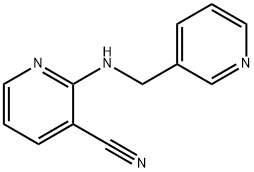 2-[(吡啶-3-基甲基)胺]烟酸腈 结构式