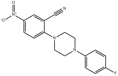 2-[4-(4-fluorophenyl)piperazin-1-yl]-5-nitrobenzonitrile 结构式