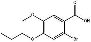 2-溴-5-甲氧基-4-丙氧基-苯甲酸 结构式