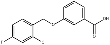 3-((2-氯-4-氟苄基)氧基)苯甲酸 结构式