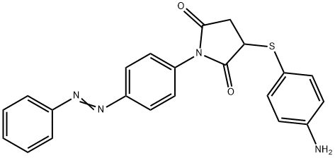3-[(4-aminophenyl)thio]-1-{4-[(E)-phenyldiazenyl]phenyl}pyrrolidine-2,5-dione 结构式