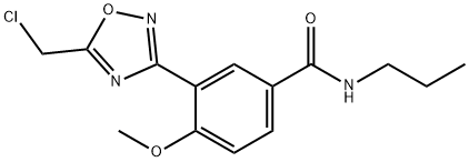 3-[5-(chloromethyl)-1,2,4-oxadiazol-3-yl]-4-methoxy-N-propylbenzamide 结构式