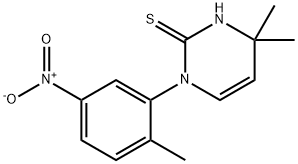 4,4-二甲基-1-(2-甲基-5-硝基苯基)-1,4-二氢嘧啶-2-硫醇 结构式