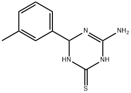 4-amino-6-(3-methylphenyl)-1,6-dihydro-1,3,5-triazine-2-thiol 结构式