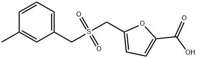 5-{[(3-甲苄基)磺酰基]甲基}-糠酸 结构式