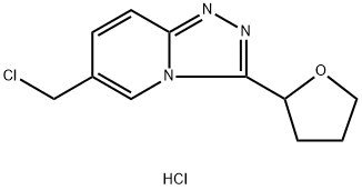 6-(chloromethyl)-3-tetrahydrofuran-2-yl[1,2,4]triazolo[4,3-a]pyridine hydrochloride 结构式