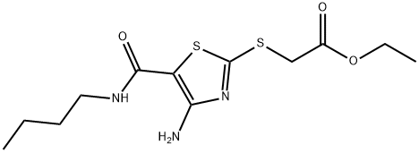 ethyl ({4-amino-5-[(butylamino)carbonyl]-1,3-thiazol-2-yl}thio)acetate 结构式