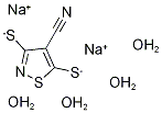 钠4-氰基异噻唑-3,5-双(硫醇盐)水合物 结构式