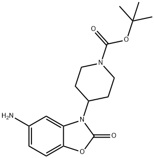 tert-butyl 4-(5-amino-2-oxo-1,3-benzoxazol-3(2H)-yl)piperidine-1-carboxylate 结构式