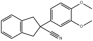 2-(3,4-二甲氧苯基)茚满-2-甲腈 结构式