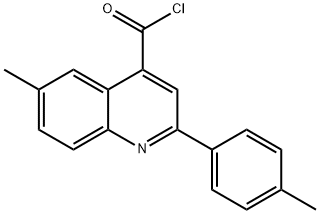 6-甲基-2-(4-甲基苯基)喹啉-4-甲酰氯 结构式