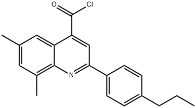 6,8-二甲基-2-(4-丙基苯基)喹啉-4-甲酰氯 结构式