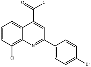 2-(4-溴苯基)-8-氯喹啉-4-甲酰氯 结构式
