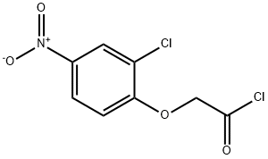 (2-氯-4-硝基苯氧基)乙酰氯 结构式