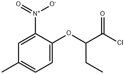 2-(4-甲基-2-硝基苯氧基)丁酰氯化物 结构式