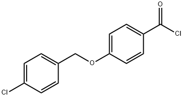 4-[(4-氯苄基)氧基]苯甲酰氯 结构式