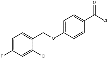 4-[(2-氯-4-氟苄基)氧基]苯甲酰氯 结构式