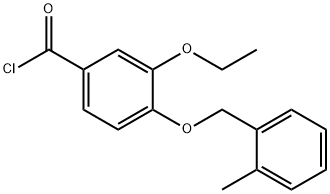 3-乙氧基-4-[(2-甲苄基)氧基]苯甲酰氯 结构式