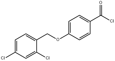 4-[(2,4-二氯苄基)氧基]苯甲酰氯 结构式