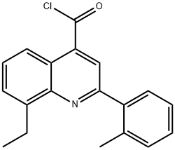 8-乙基-2-(2-甲基苯基)喹啉-4-甲酰氯 结构式