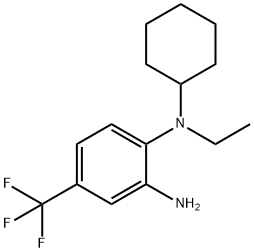 N~1~-Cyclohexyl-N~1~-ethyl-4-(trifluoromethyl)-1,2-benzenediamine 结构式