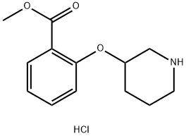 Methyl 2-(3-piperidinyloxy)benzoate hydrochloride 结构式