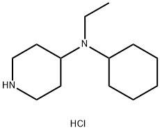 N-Cyclohexyl-N-ethyl-4-piperidinaminedihydrochloride 结构式