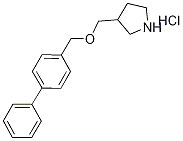 3-[([1,1'-Biphenyl]-4-ylmethoxy)methyl]-pyrrolidine hydrochloride 结构式