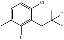 1-CHLORO-3-FLUORO-4-METHYL-2-(2,2,2-TRIFLUOROETHYL)BENZENE 结构式