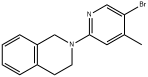 2-(5-Bromo-4-methyl-2-pyridinyl)-1,2,3,4-tetrahydroisoquinoline 结构式