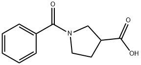 1-苯甲酰吡咯烷-3-羧酸 结构式