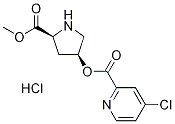 (3S,5S)-5-(Methoxycarbonyl)pyrrolidinyl 4-chloro-2-pyridinecarboxylate hydrochloride 结构式