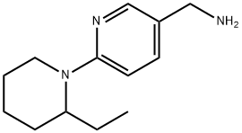 [6-(2-Ethyl-1-piperidinyl)-3-pyridinyl]methanamine 结构式