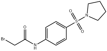 2-Bromo-N-[4-(1-pyrrolidinylsulfonyl)phenyl]-acetamide 结构式