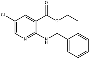 Ethyl 2-(benzylamino)-5-chloronicotinate 结构式