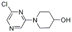 1-(6-Chloro-2-pyrazinyl)-4-piperidinol 结构式